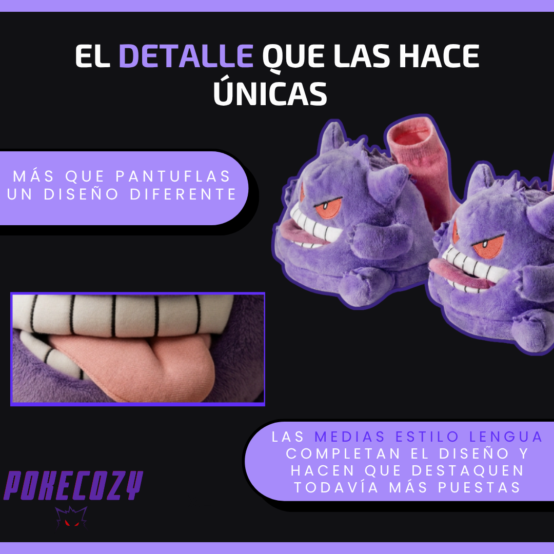 Pantuflas Gengar con Lengua